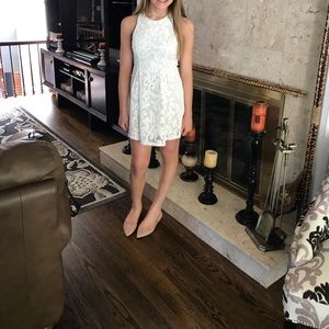 Aqua white graduation / Party dress